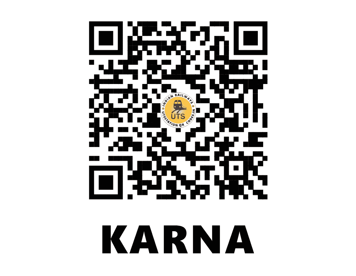 UTS QR Code for KARNA - KAR (NR - UTTAR PRADESH)